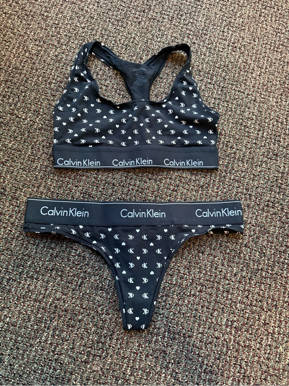 Calvin Klein Women’s Black Logo Set - Bralette & Thong